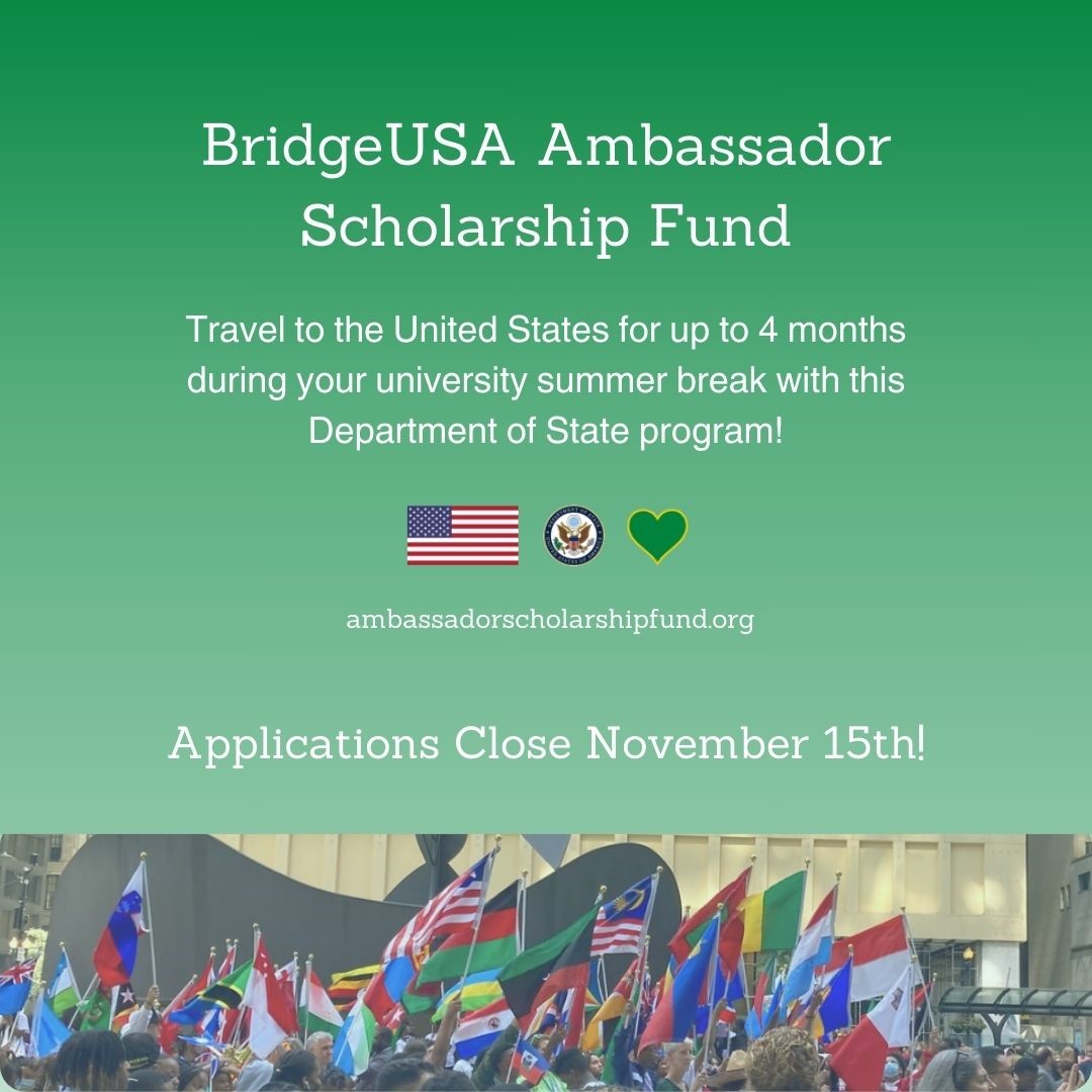 Ambassador Scholarship Alert! Work, Travel & Learning Opportunities in the USA for Kenyan Students